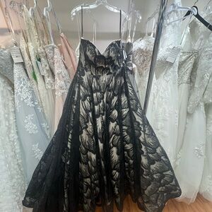 Adore Black and Nude Sequin Dress